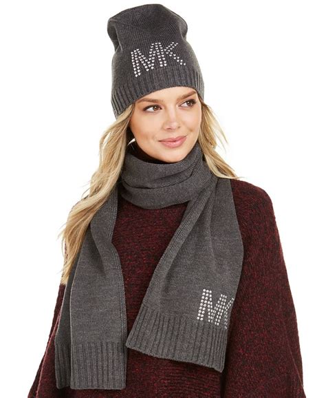 michael kors hat and scarf set macys